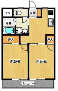 メゾンリバーフィールド【2階】の間取り