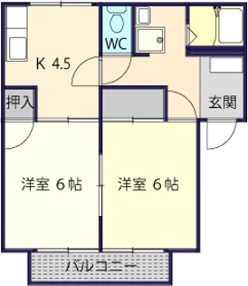 HEART LAND MT【2階】の間取り