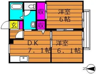 ミレニアム金光 B【2階】の間取り