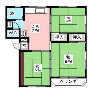 コーポ福田町【4階】の間取り
