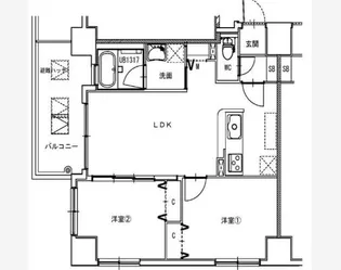 COCO川西町【2階】の間取り