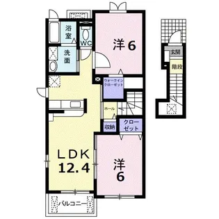 フォレストヒルB【2階】の間取り