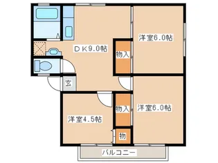 ハイツシャインB【2階】の間取り