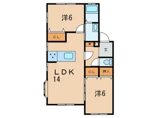 ピュアハイツIIB【1階】の間取り