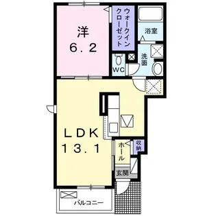 カンファーツリーC【1階】の間取り