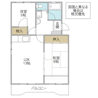 広内マンション【2階】の間取り