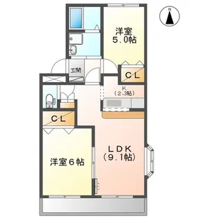 ルーエンハイム【2階】の間取り