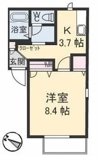 ディアス貴船 A棟【1階】の間取り