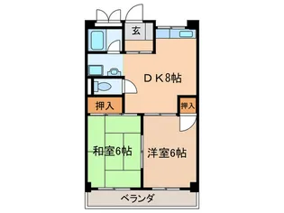 美杉マンション【2階】の間取り