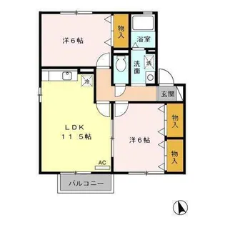 セジュール薮田 B【2階】の間取り