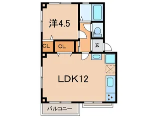 サンハイツ西明石【3階】の間取り