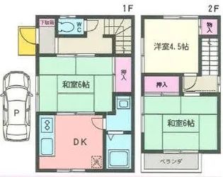 神奈川県小田原市成田【一戸建】の間取り