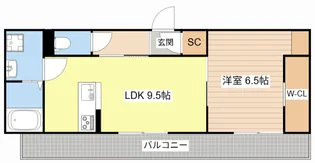シャーロット石橋駅前【2階】の間取り