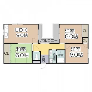 エフアール西田辺【3階】の間取り
