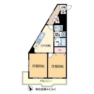 ロイヤルシオン刈部【6階】の間取り