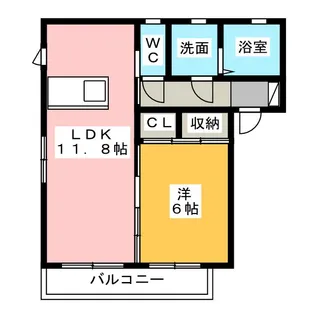 ソレイユ光【2階】の間取り