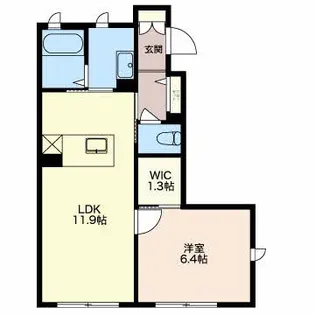 ウエストウインド【1階】の間取り