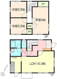 神奈川県鎌倉市腰越【一戸建】の間取り