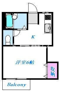 薬円台コーポガーデニア【2階】の間取り