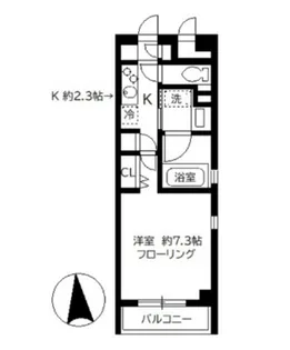 ヴィルヌーブ 蔵前【1階】の間取り