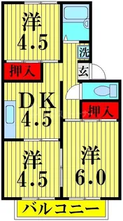 埼玉県上尾市浅間台3【アパート】の間取り