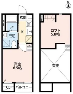 1Kの間取り画像