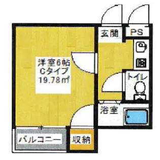 ライフステージ難波【1階】の間取り