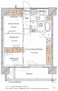 ブランシエスタ木場【3階】の間取り