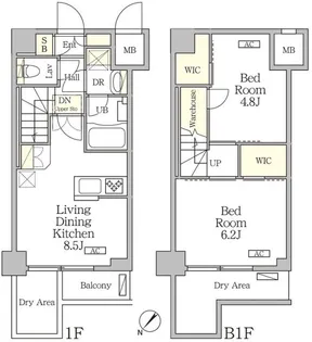 2DKの間取り画像