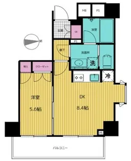 東京都新宿区東五軒町【マンション】の間取り