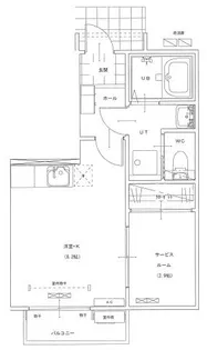 コンシェルジュライフA【1階】の間取り