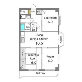 メゾンドベル5【1階】の間取り