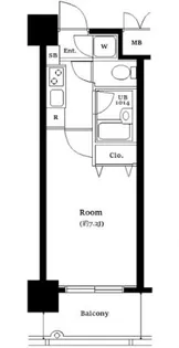 パレステュディオ日本橋浜町駅前【4階】の間取り