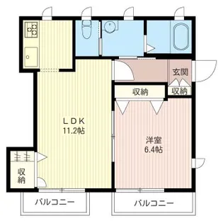 メゾンオランジュ【2階】の間取り