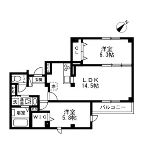 GRAND MAISON NISHICHIBA【2階】の間取り