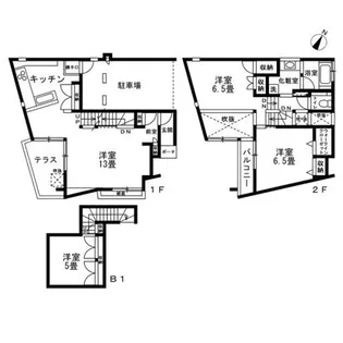東京都世田谷区松原1【一戸建】の間取り