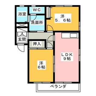 K’s壱番館 弐番館【1階】の間取り