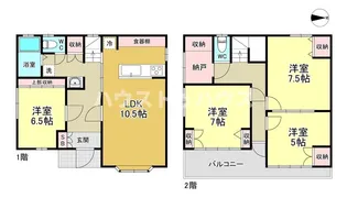 東京都荒川区西尾久1【一戸建】の間取り