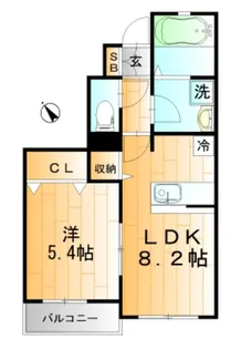 福島県郡山市富田町字天神林【アパート】の間取り