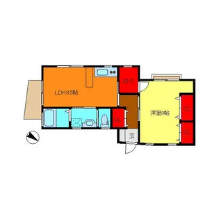 エスポワール-西つつじヶ丘1丁目-【1階】の間取り