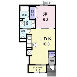 メンリッヒェン・ウッド【1階】の間取り