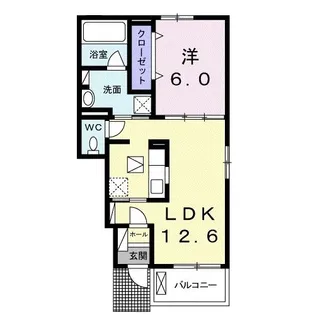 エスポサB【1階】の間取り