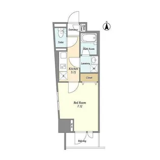 プリームス青柳【6階】の間取り