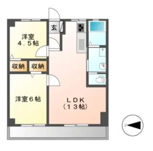 組坂ビル8【6階】の間取り