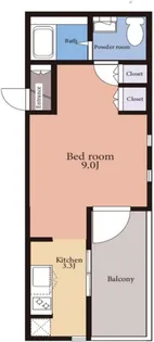 QUENT8111.【4階】の間取り