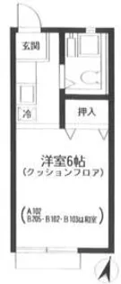 レジデンス信濃B棟【1階】の間取り