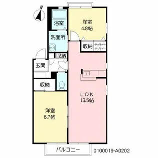 シャーメゾンSAZAN【2階】の間取り