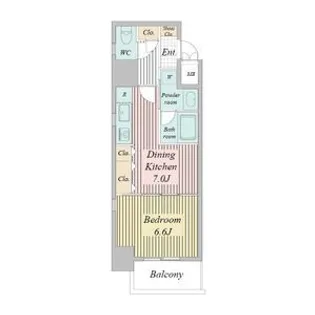 レジディア高岳【4階】の間取り