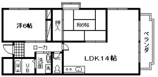 グリーングラス久米田【6階】の間取り