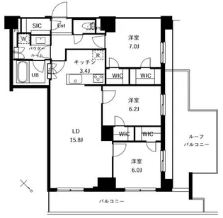ザ・ケンジントン・レジデンスときわ台【5階】の間取り